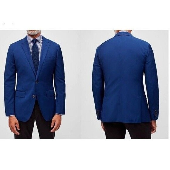Bonobos Jetsetter Stretch Italian Wool Blazer Men's 40R Standard Fit Bright Navy - Picture 1 of 9